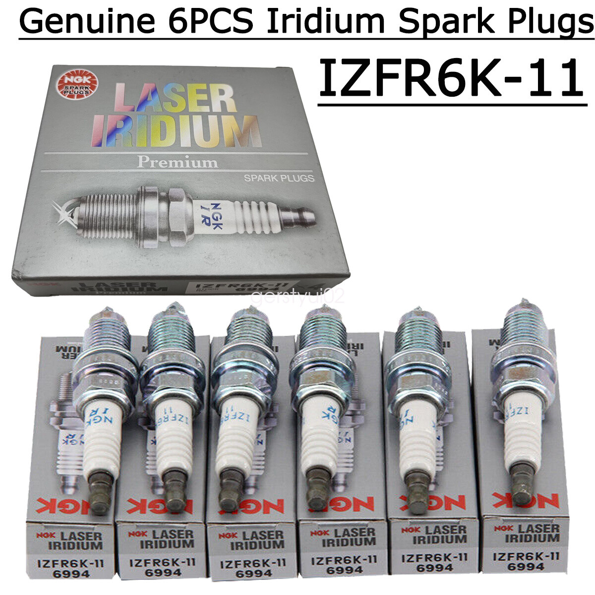OEM 6X NGK Iridium Spark Plugs for Honda Accord Civic Acura MDX RSX IZFR6K11