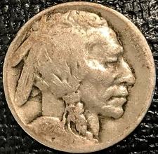 VINTAGE GOOD/VG 1924 P BUFFALO NICKEL COIN-OLD US COIN-MAR500