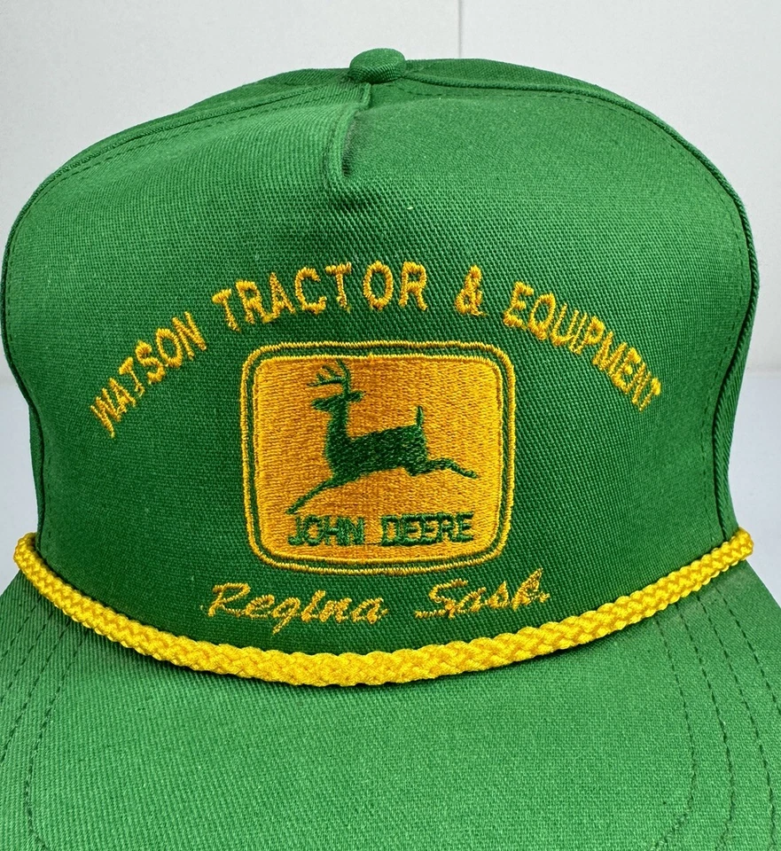 De Colección John Deere Sombrero Watson Tractor Regina Saskatchewan Canadá Correa Trasera Años 80 Foto 2 de 4
