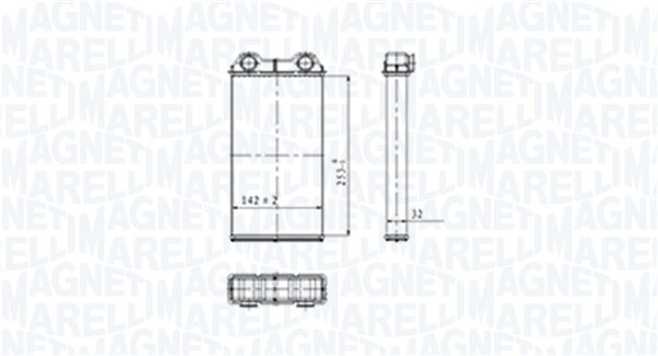 MAGNETI MARELLI 350218439000 Heat Exchanger, interior heating for OPEL,RENAULT,V