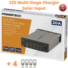 New 20A DC to DC Battery Charger MPPT Dual Battery System Kit Isolator Solar 12V