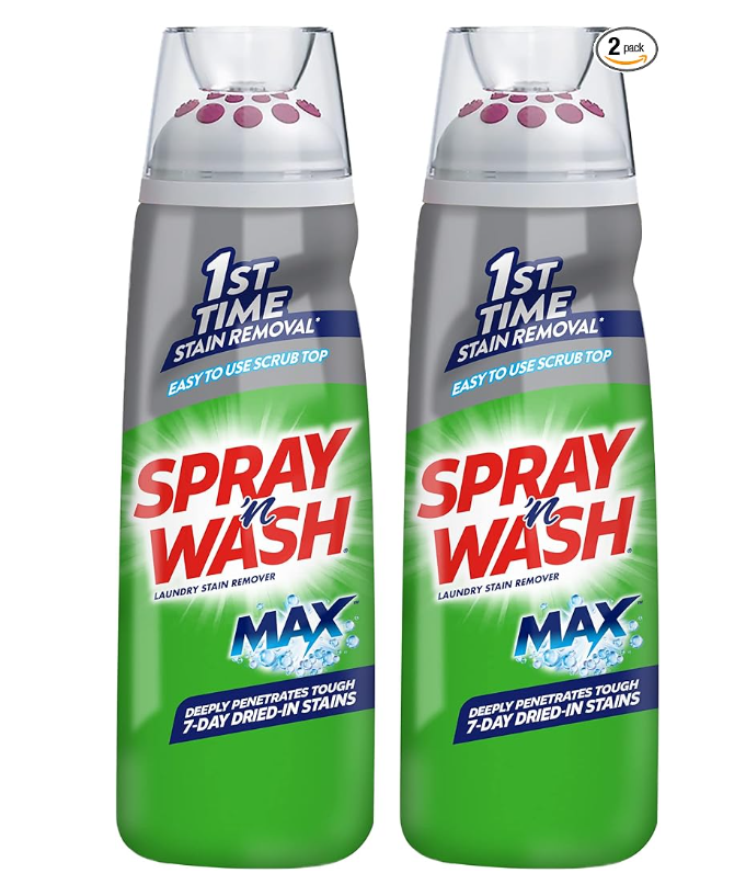 (2) Spray n Wash Max Laundry Stain Remover Gel Stick, Easy To Use, Scrub Top