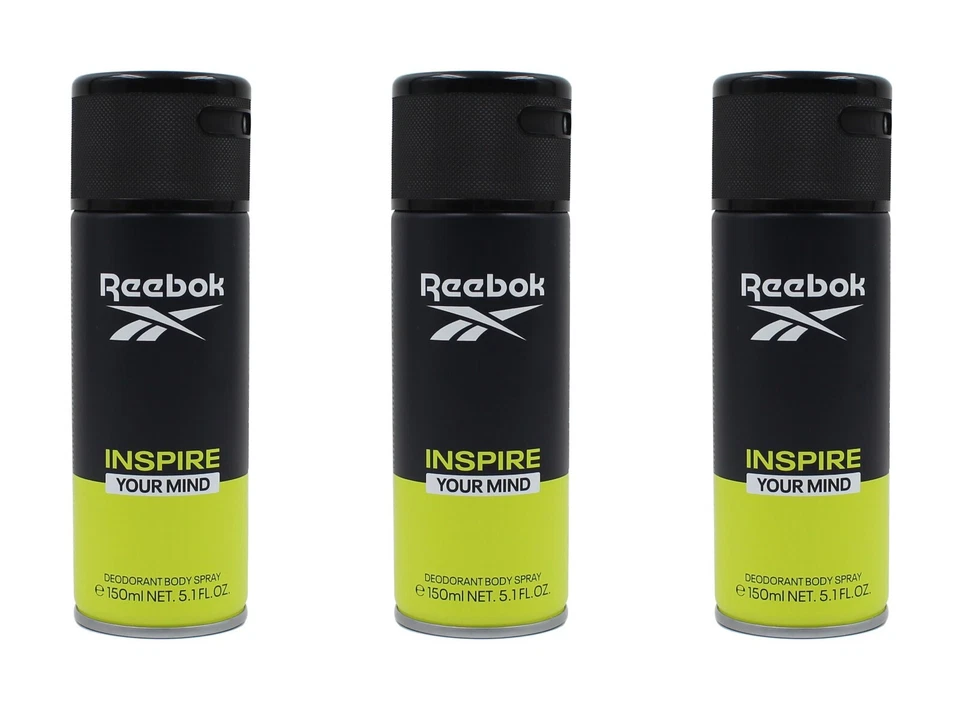 Reebok Inspire Your Mind Deodorant Bodyspray Deospray , 3x150ml EAN8436581946161