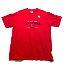 VTG Anaheim Angels 2002 World Series Champions Sz M Lee Tag Dead Stock