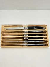 Set of 6 Barenthal L’Artet La Table French Bee Handle Steak Knives In Wooden Box