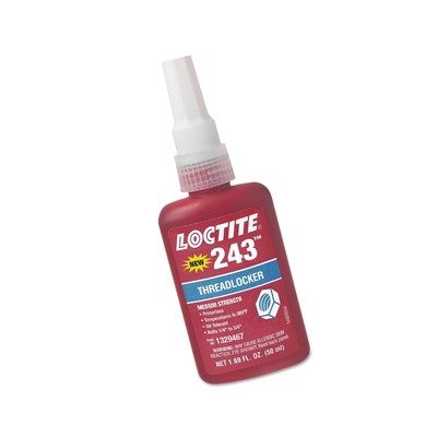 Loctite 1329467 243 Blue Medium Strength Threadlockers, 1.69 oz., 50 mL, 3/4''...