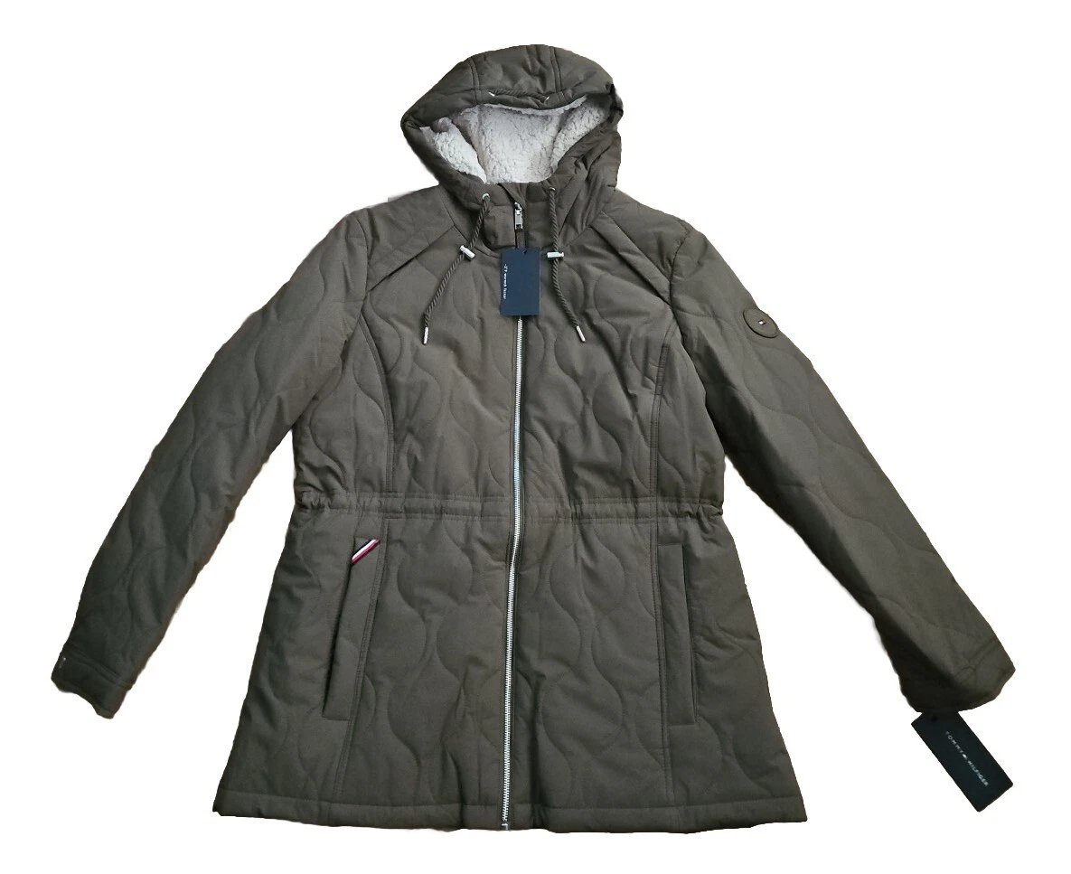 Tommy Hilfiger Women's Hooded Puffer Jacket/Coat Insulated Olive Large TW2MP294.
Opens in a new wind