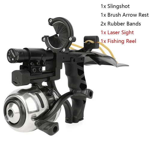 Bowfishing Hunting Catapult Fishing Bow Kit Sling Archery Arrow Shooting Outdoor - Picture 1 of 17