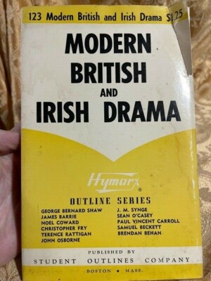 Modern British & Irish Drama Cahalan Doyle Antique Theater Book Theatre 1961