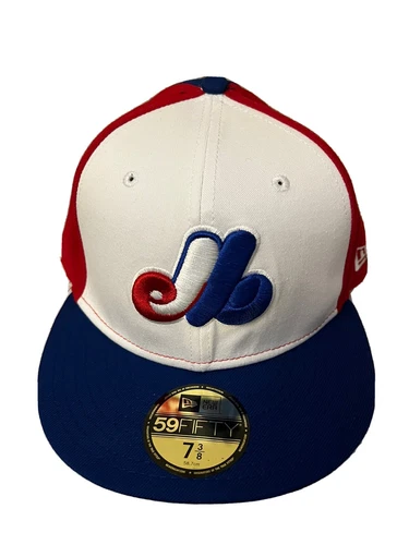 MLB Montreal Expos New Era Fitted Cap Hat NWT Size 7 3/8 Rare.