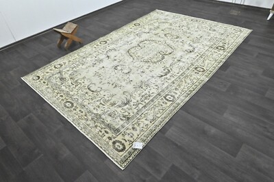 Oushak Türkisch Vintage Teppich 6x9 Kelim Rug Anatolisch Handarbeit Boho Deko...