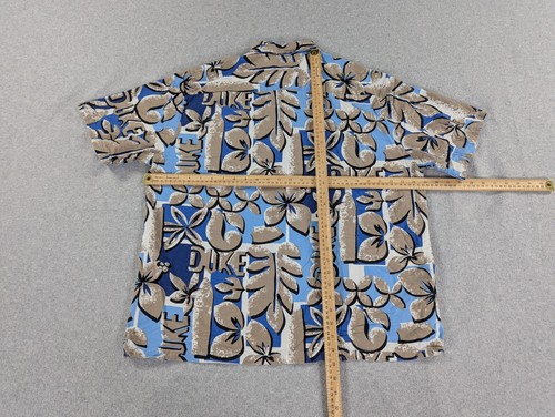Hilo Hattie Shirt Mens XXL Hawaiian Original Island Aztec Floral Cotton Pocket - Picture 8 of 10
