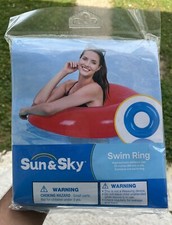 Sun Sky Donut Swim Ring Blue