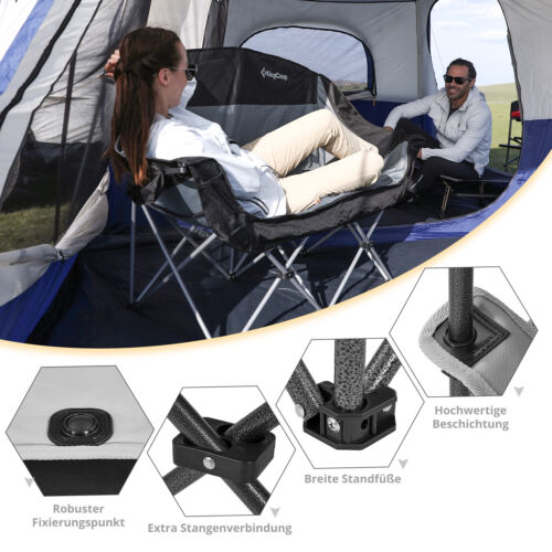 KINGCAMP Campingstuhl Sofa Duo Deluxe Doppel Lounge 2 Personen Klapp Stuhl 200kg - Bild 7 von 7