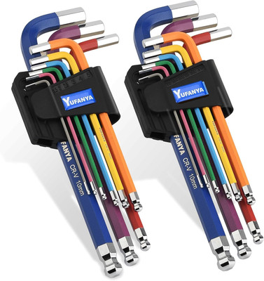 18-Piece Allen Wrenches Sets,Premium Quality Sae/Metric Hex Key Set in Portable 