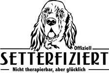 Adesivo auto ENGLISH SETTER - sticker setter - scritta setter infetto