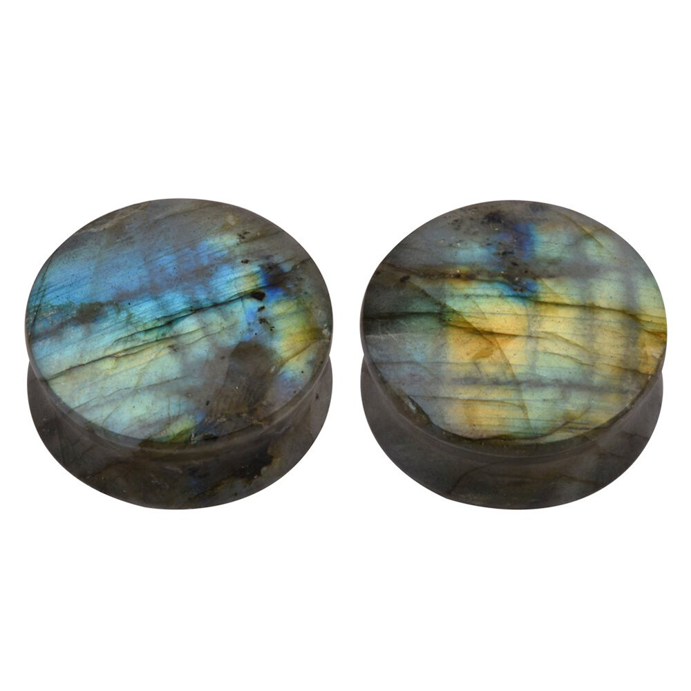 8MM25MM Stone Ear Plug Labradorite Flesh Tunnel Piercing Expander