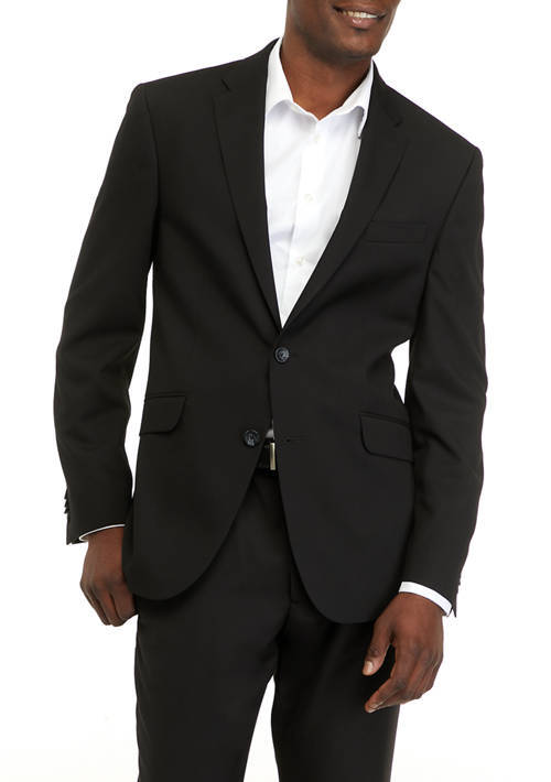 Kenneth Cole Reaction 301278 Men's Black Multi Pattern Suit 