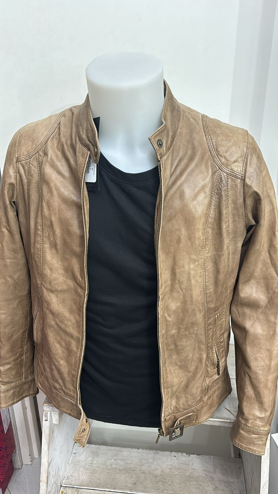 Vintage Brown Leather Jacket for Women Size 46 by CONBIPEL LLD445