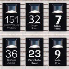 Personalised House Signs LED Solar Light Door Plaques Number and Street Name UK