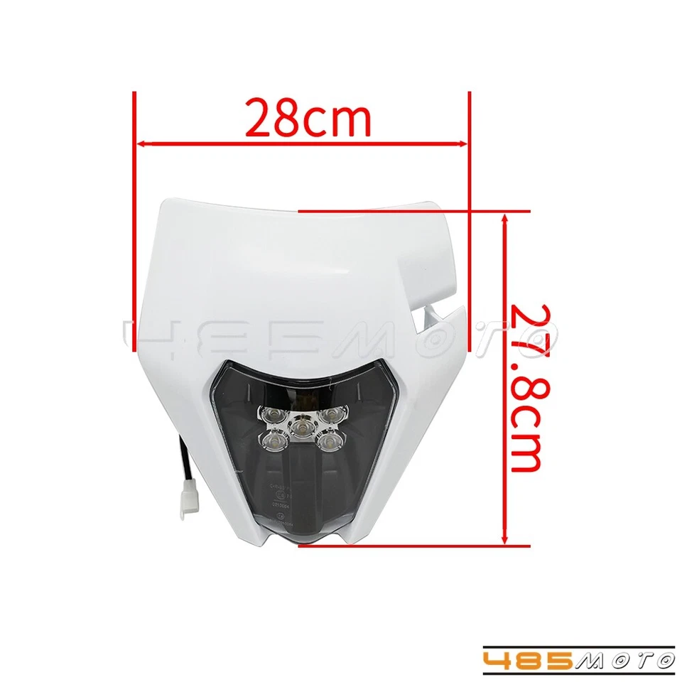 Faro LED todoterreno E8 para moto de cross Kawasaki Yamaha WR KX CRF 250 450 Enduro Foto 2 de 4