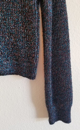Treasure & Bond Girls Sweater Small Pullover Blue Knit Metallic Size S 7/8 Cute - Picture 7 of 8