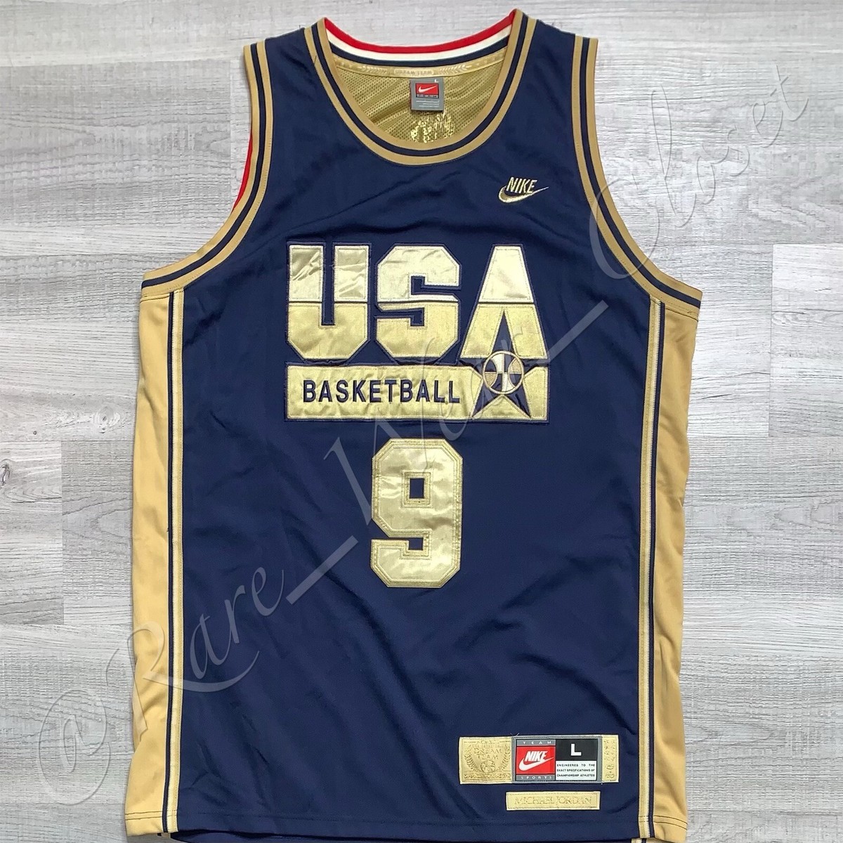 NBA JERSEY TEAM USA MICHAEL JORDAN NIKE AUTHENTIC SZ L DREAM TEAM