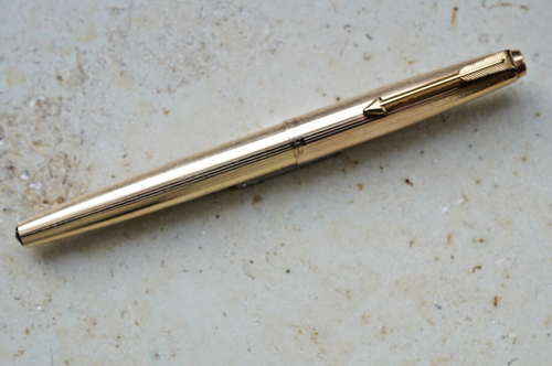 PARKER Lady AF "Double or Laminé" 17 Insignia (?) pen 18K Nib -Perfect