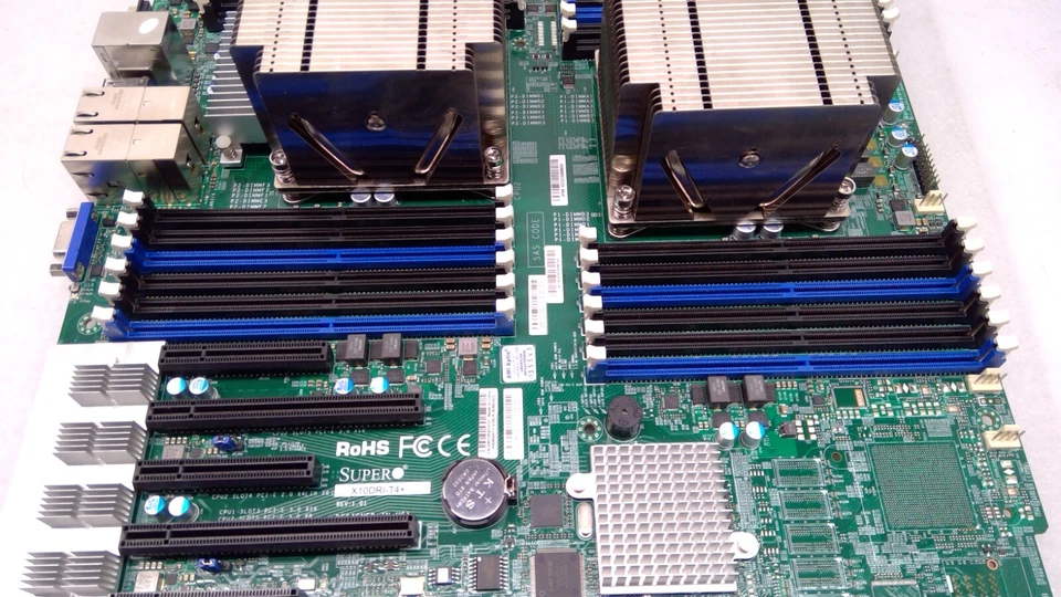 Supermicro X10DRI-T4+ INTEL Motherboard + Heatsink With  I/O Shiel and Heat sink - Image 4 of 4