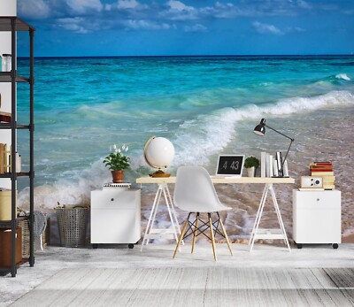 3D Beach Sea E682 Wallpaper Mural Paper Wall Print Indoor Murals CA Honey