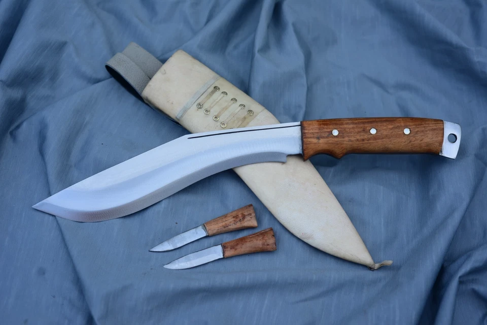 Cuchillo machete afgano kukri hoja larga hecho a mano de 13 pulgadas para caza - Cuchillos NP Foto 2 de 4