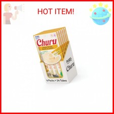 INABA Churu Cat Treats, Grain-Free, Lickable, Squeezable Creamy Pur e Cat Treat/