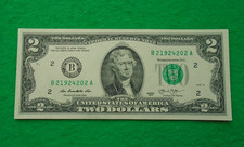 USA 2013 $2 Two Dollar Banknote B Prefix, Uncirculated