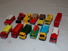 OLD LESNEY MATCHBOX DIECAST LONDON BUS JEEP ARMORED TRUCK FIRE ENGINE CRANE +
