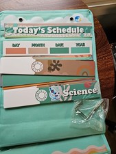 Daily Schedule Pocket Chart 13 1 Pocket with 21 Dry-Erase Cards Classroom Must