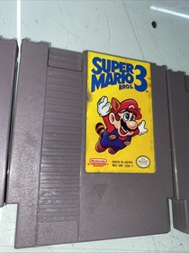 Super Mario Bros. 1, 2 & Duck Hunt Nintendo NES 3 Authentic Cartridge Lot