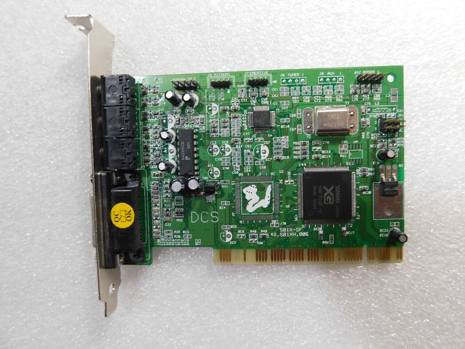 DCS S81X YAMAHA XG YMF724F-V PCI SOUND CARD. Available Now for $34.00