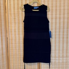 Simply Vera Vera Wang Navy Blue Colorblock Sheath Dress Petite Large NWT