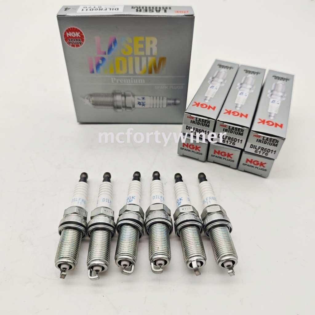 Set of 6 Laser Iridium Spark Plug NGK DILFR6D11 6176 for Toyota Avalon 2006 New