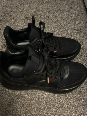 Alexander McQueen Oversized Leather Platform Sneakers Black Size US 9.5