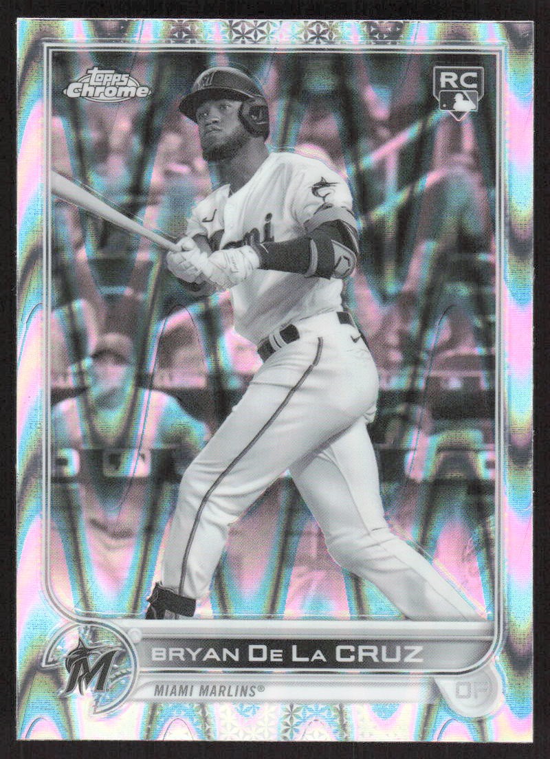 2022 Topps Chrome Sonic #216 Bryan De La Cruz Black & White RayWave