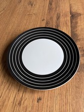 Ikea Fargrik Mellan Black & White Ring Design 21 cm Side Plate 155 41