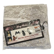 Sleevey Wonders Large Basic 3/4 Length White Lace Reversible New