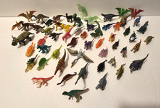 Huge Lot Of 57 Small Plastic Toy Dinosaurs Figures Various Sizes