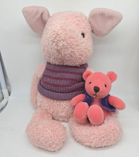 Disney Classic Rare Winnie The Pooh Piglet Plush With Teddy VGUC