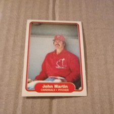 John Martin 1982 Fleer #121 RC Rookie St. Louis Cardinals Baseball Card