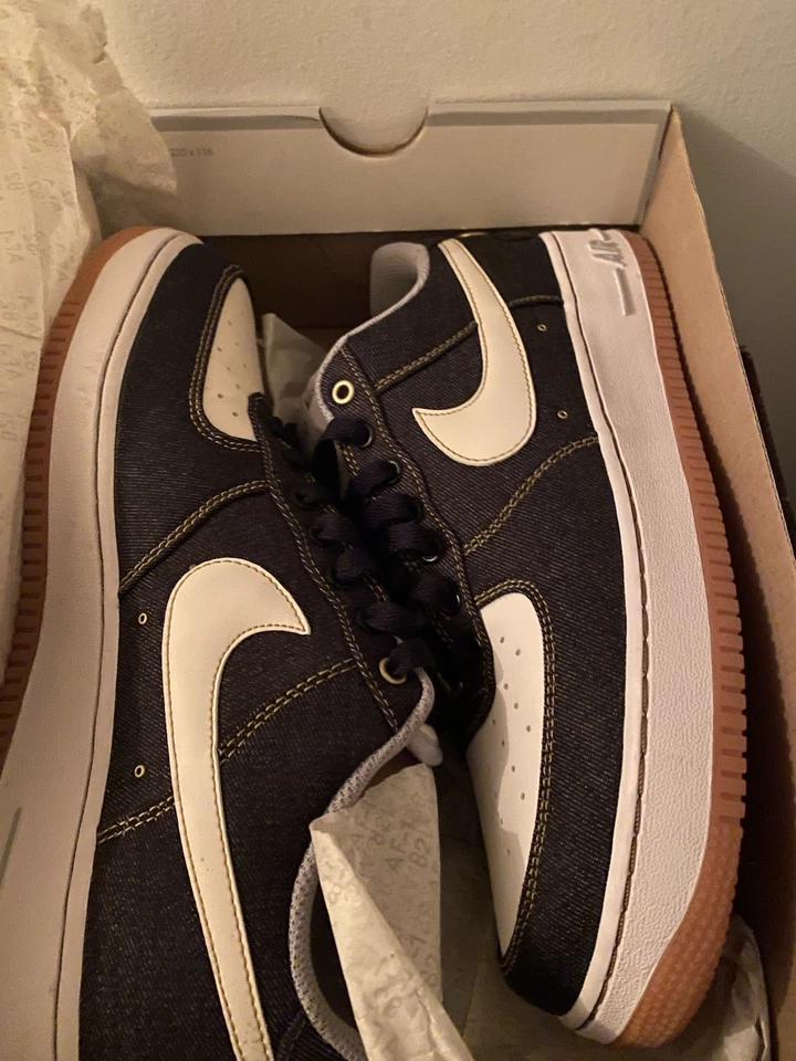 Size 12 - Nike Air Force 1 '07 Low Black Denim - Image 3 of 4