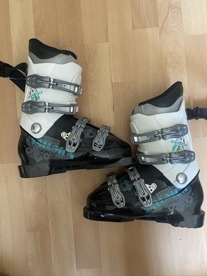 Salomon Energizer Alpine Ski Boots Black White Sport Mondo 23-23.5/274mm