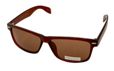 Perry Ellis Sunglass Mens Navy Brown Plastic Rectangle Brown Lens PE27. 2