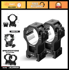 30mm 34mm 1" Aluminum Scope Rings - High Precision Picatinny Mount, Medium/High/